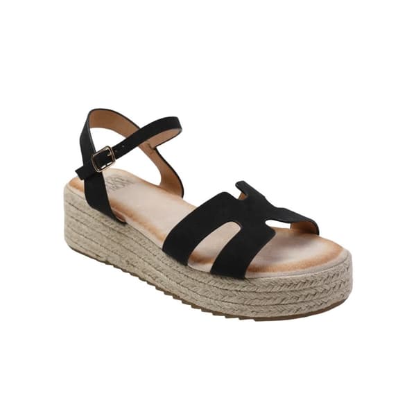 Where's That From Womens/Ladies London Nubuck Ankle Strap Flatform Sandals