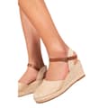 Miniatyrbillede 2 af 2: Where's That From Womens/Ladies Blakely Faux Leather Closed Toe Low Wedge Sandals