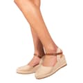 Miniatyrbillede 1 af 2: Where's That From Womens/Ladies Blakely Faux Leather Closed Toe Low Wedge Sandals