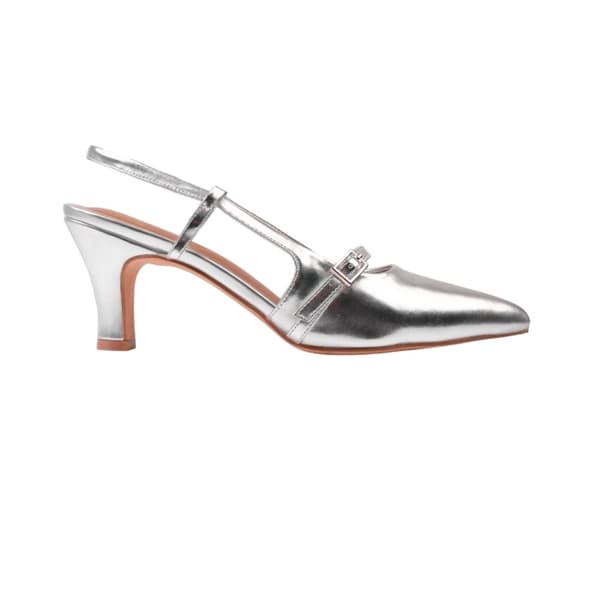Where's That From Womens/Ladies On Point Sling Back Buckle Detail Mid Heel Sandals