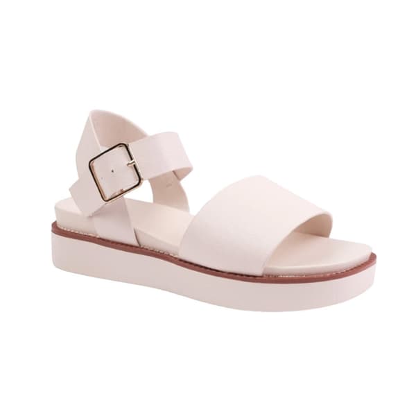 Where's That From Womens/Ladies Phoenix PU Buckle Detail Extra Wide Platform Sandals