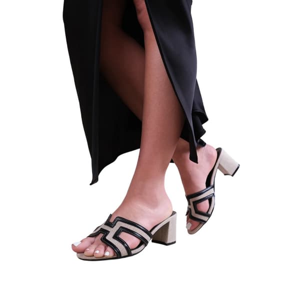 Where's That From Dam/Ladies Drama Cut Out PU Sandaler med blockklack