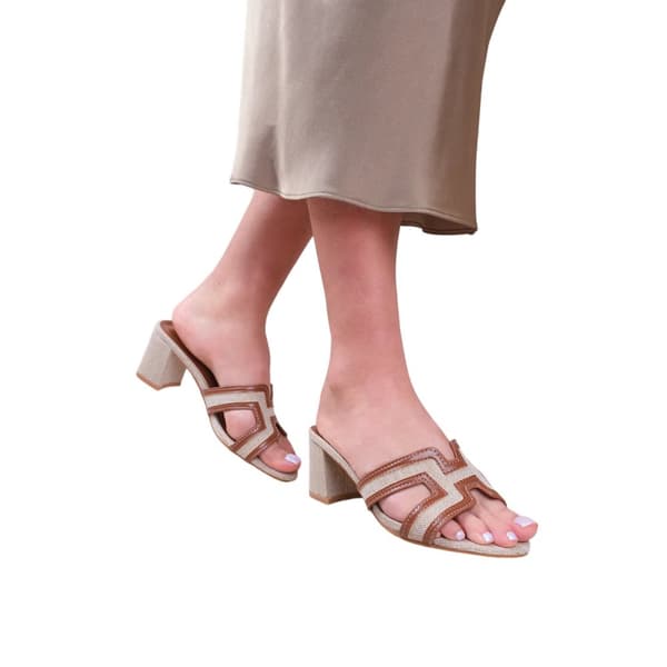 Where's That From Dam/Ladies Drama Cut Out PU Sandaler med blockklack