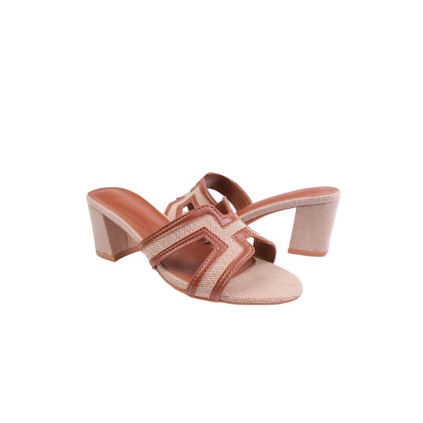 Where's That From Dam/Ladies Drama Cut Out PU Sandaler med blockklack Tan 8 UK