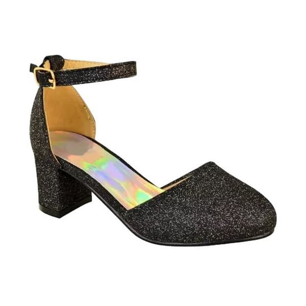 Where's That From Girls Abena Glitter Closed Toe Mid High Block Sandals