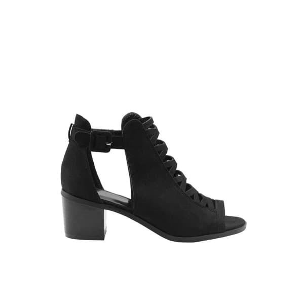 Where's That From Dam/Ladies Reydah korslagda sandaler med blockklack i fusk mocka