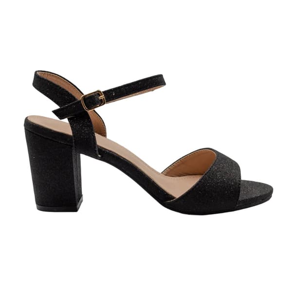 Where's That From Dam/Ladies Paityn Glitter Buckle Block Heel Sandals