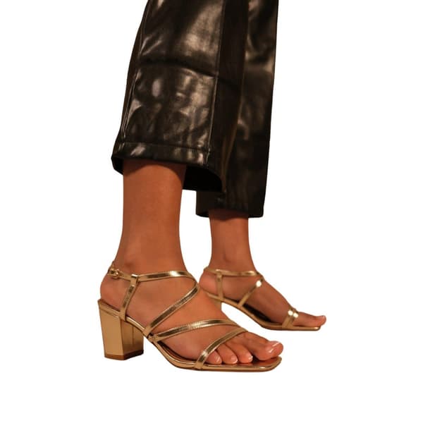 Where's That From Dam/Ladies Sidra Crossover Strap breda sandaler med medelhög blockklack