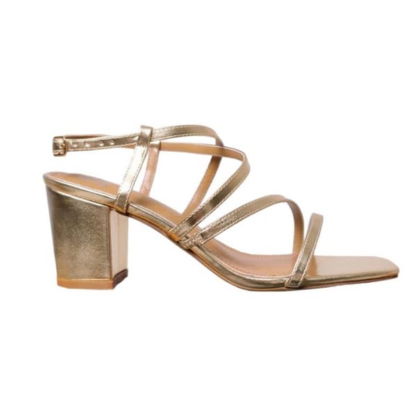 Where's That From Dam/Ladies Sidra Crossover Strap breda sandaler med medelhög blockklack