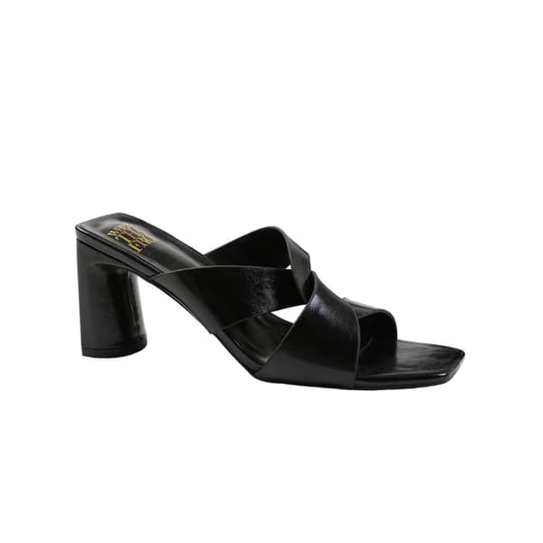 Where's That From Womens/Ladies Manila PU Twist Strap Block Heel Mules