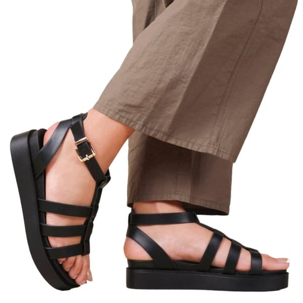 Where's That From Dam/Dotter Dubai PU bred midplattform gladiator sandaler