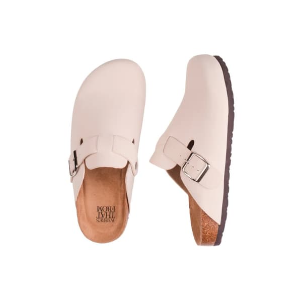Where's That From Womens/Ladies Palm Nubuck Closed Toe Buckle Detail Flat Sandals