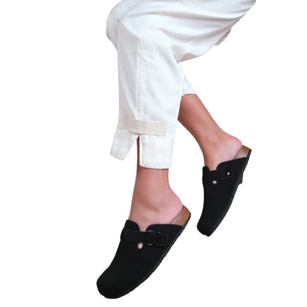 Where's That From Dam/Ladies Palm nubuck sandaler med stängd tå och spänne