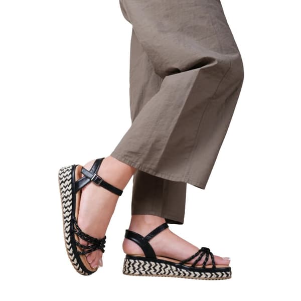 Where's That From Womens/Ladies Neptune Chevron Flat Wedge Sandals