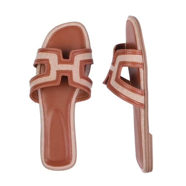 Where's That From Womens/Ladies Surge Cut Out Instep Strap Flat Sandals
