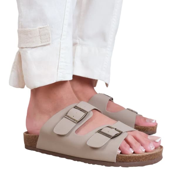 Where's That From Womens/Ladies Willow Nubuck Buckle Detail Flat Sandals