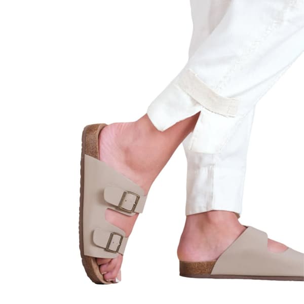 Where's That From Womens/Ladies Willow Nubuck Buckle Detail Flat Sandals