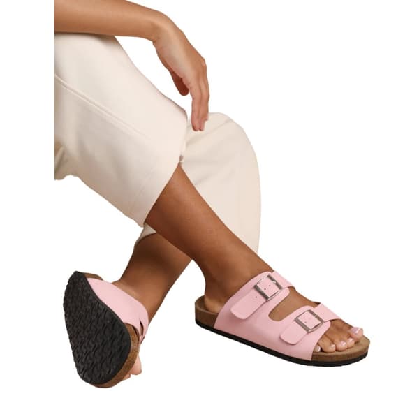Where's That From Womens/Ladies Willow Nubuck Buckle Detail Flat Sandals