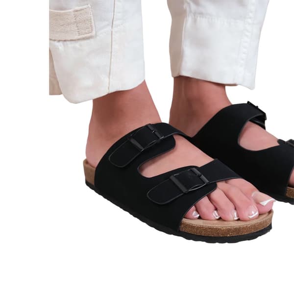Where's That From Womens/Ladies Willow Nubuck Buckle Detail Flat Sandals