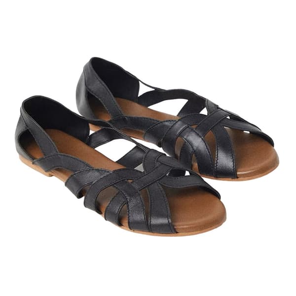Good For The Sole Womens/Ladies Lulu Woven Leather Extra Wide Pumps