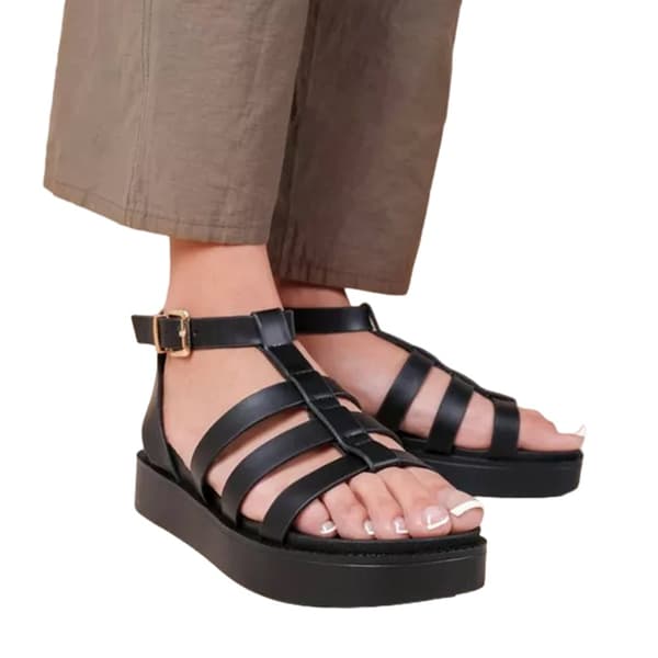 Where's That From Dam/Ladies Dubai Platform Extra Wide Gladiator Sandaler