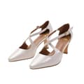 Miniatyrbillede 1 af 3: Where's That From Womens/Ladies Colorado Patent Leather Crossover Strap Wide Medium Block Heel Sandals