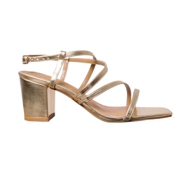 Where's That From Womens/Ladies Sidra Crossover Strap Mid High Block Sandals