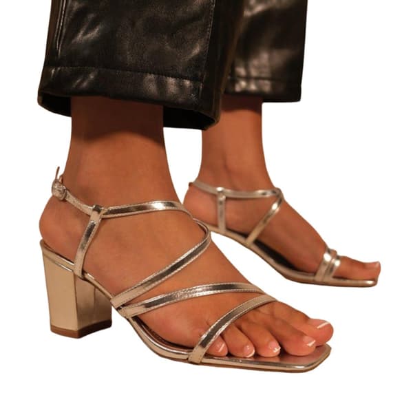 Where's That From Dam/Ladies Sidra Crossover Strap Mid High Block Sandaler