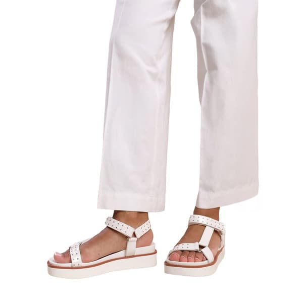 Where's That From Womens/Ladies Hawaii Studded Patent Faux Leather Multi Strap Sandals