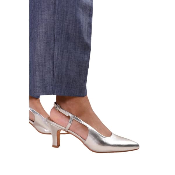 Where's That From Womens/Ladies Milos Metallic Sling Back Low Heel Sandals