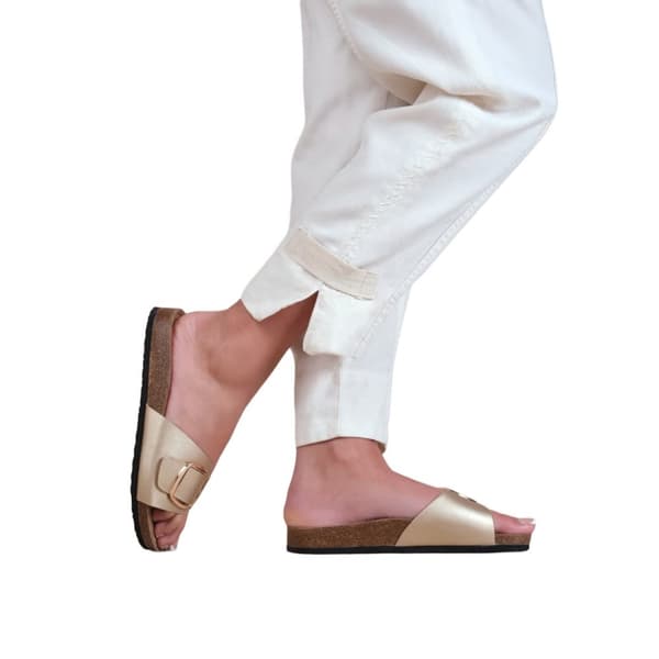 Where's That From Womens/Ladies Sequoia Buckle PU Single Strap Sandals