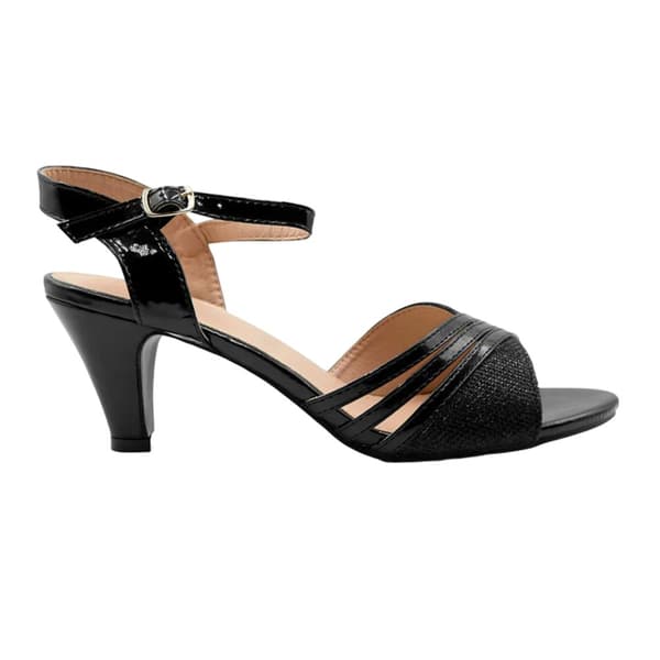 Where's That From Womens/Ladies Stormi Buckle Wide Low Heel Sandals Black 5 UK Wide