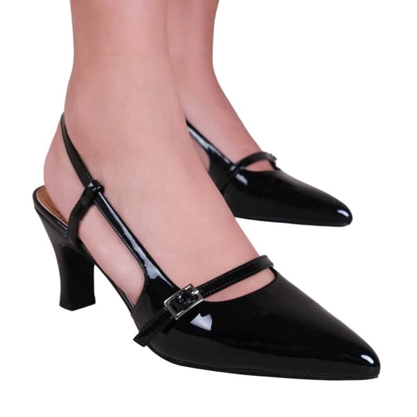 Where's That From Womens/Ladies On Point Buckle Sling Back Mid Heel Sandals