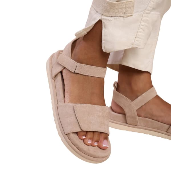 Where's That From Womens/Ladies Corfu Suede Multi Strap Touch Fastening Sandals