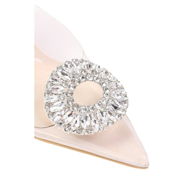 Where's That From Womens/Ladies Opal Embellished Perspex Low Heel Sandals
