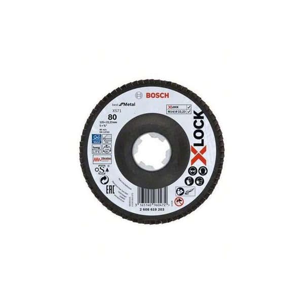 X-Lock skiva offset blad Best Metal BOSCH Ø125 Grit 80 - 2608619203