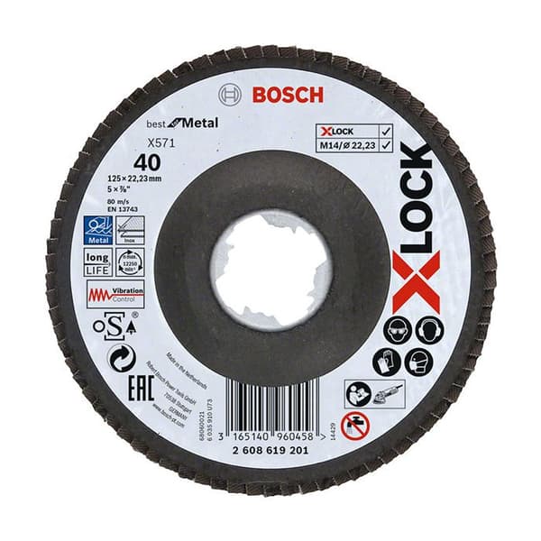X-Lock skiva offset blad Best Metal BOSCH Ã˜125 Grit 80 - 2608619203