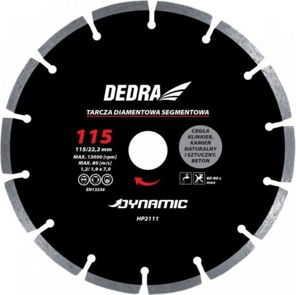 Slibskiva Dedra - HP2112 - Dynamisk segmentskiva 125mm 22,2mm ()
