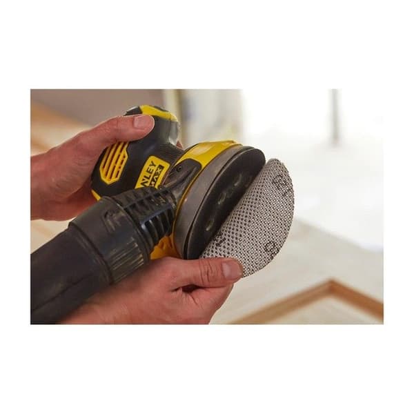 Orbital Sander 18V Ø 125mm + 2,0 Ah litiumbatteri + Laddare + slipskiva 80 gr STANLEY FATMAX SFMCW220D1S