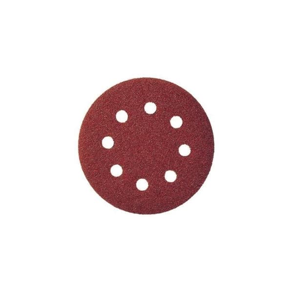 KLINGSPOR - 50 st korundpapper självhäftande 8 hål PS 22 K D. 125 mm Gr 80 - 89489
