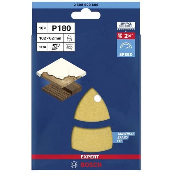 Bosch tillbehör EXPERT C470 2608900889 Perforerad orbital sliper Sandpapper 180 Korn (L x B) 102 mm x 93 mm