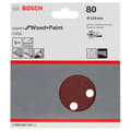 Miniatyrbild 2 av 3: BOSCH C430 slipskivor för slipmaskin - 8 hål - Paket om 5 - Ø 125 mm - Korn 80