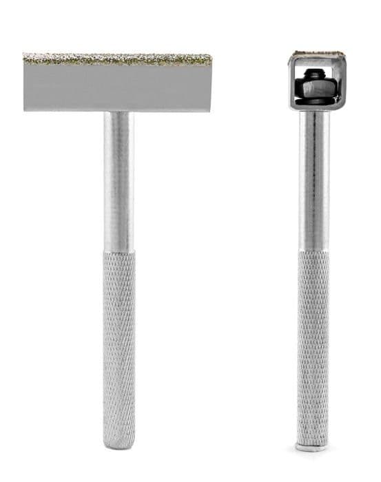 Qwork - WD6040 - 3 st diamantslipskivor med halkfritt handtag för slipning av gradningsskivor, huvud 45 x 10 mm
