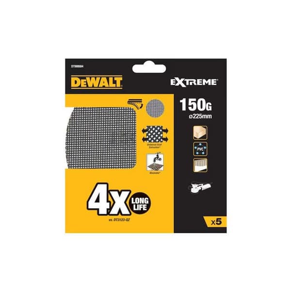 Paket med 5 slipskivor DEWALT DTM8684-QZ Ø225mm korn 150