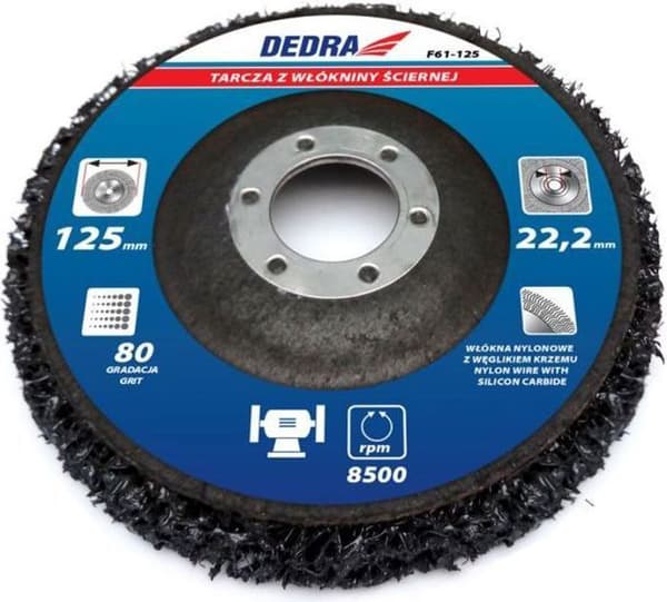 Slipande skiva Dedra - F61-125 - Slipande icke-vävd skiva 125 x 22,2 mm ()