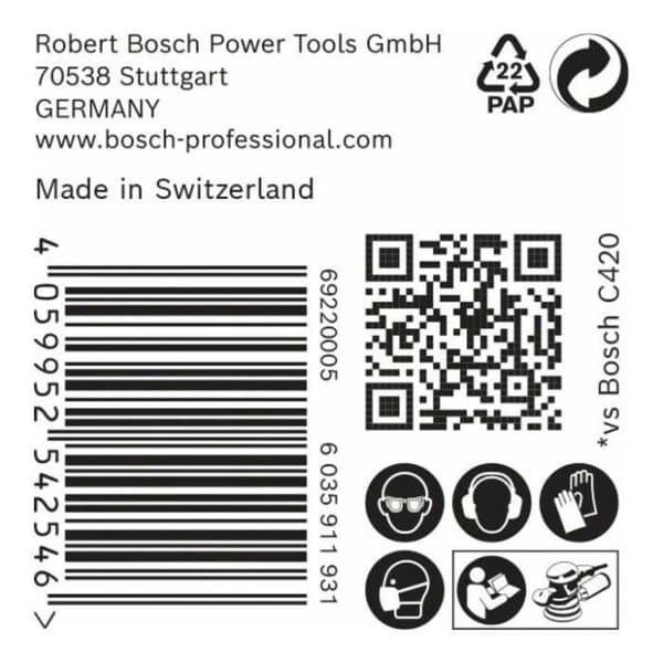 Slipskivor 8T C470 Expert 125 mm G400 - BOSCH EXPERT - 2608900916