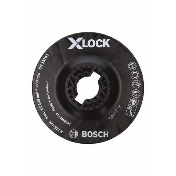Slip-platta - Bosch - X-LOCK - 115 mm - 13 300 varv/min - Förstärkt plast
