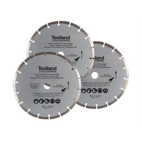 Diamantskivsats - 230 Mm - Segmenterad - 3 stycken