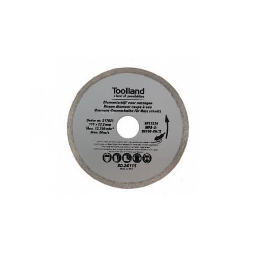 Diamantblad - Kontinuerlig - 115 mm - Max hastighet 80 m/s - Tjocklek 1,9 mm - Max varvtal 13300