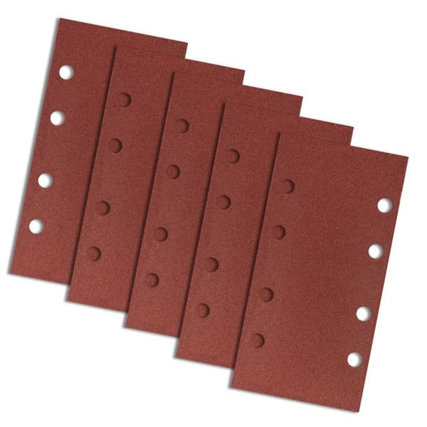 Självklistrande sandpapper - GRAFIT - 93 x 185 mm - K180 - 5 stycken - med hål